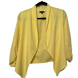 M Michel, yellow lightweight blazer, size small